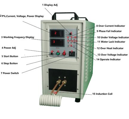 Хорошая цена Высокочастотный индукционный нагреватель Hf-15kw / Паяльная машина для пайки, нагрева, отжига, закалки онлайн